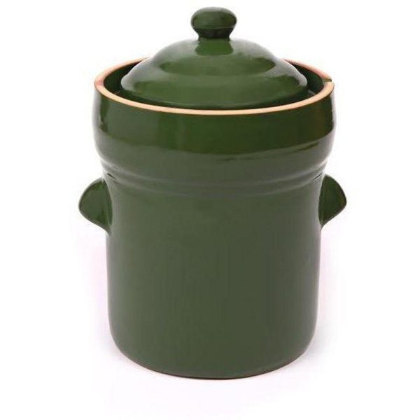 Miracle Boleslawiec 10L (2.7 Gal) Green Fermenting Crock Pot MIME2110G Fashion