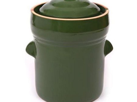 Miracle Boleslawiec 5L (1.3 Gal) Green Fermenting Crock Pot MIME2105G For Cheap